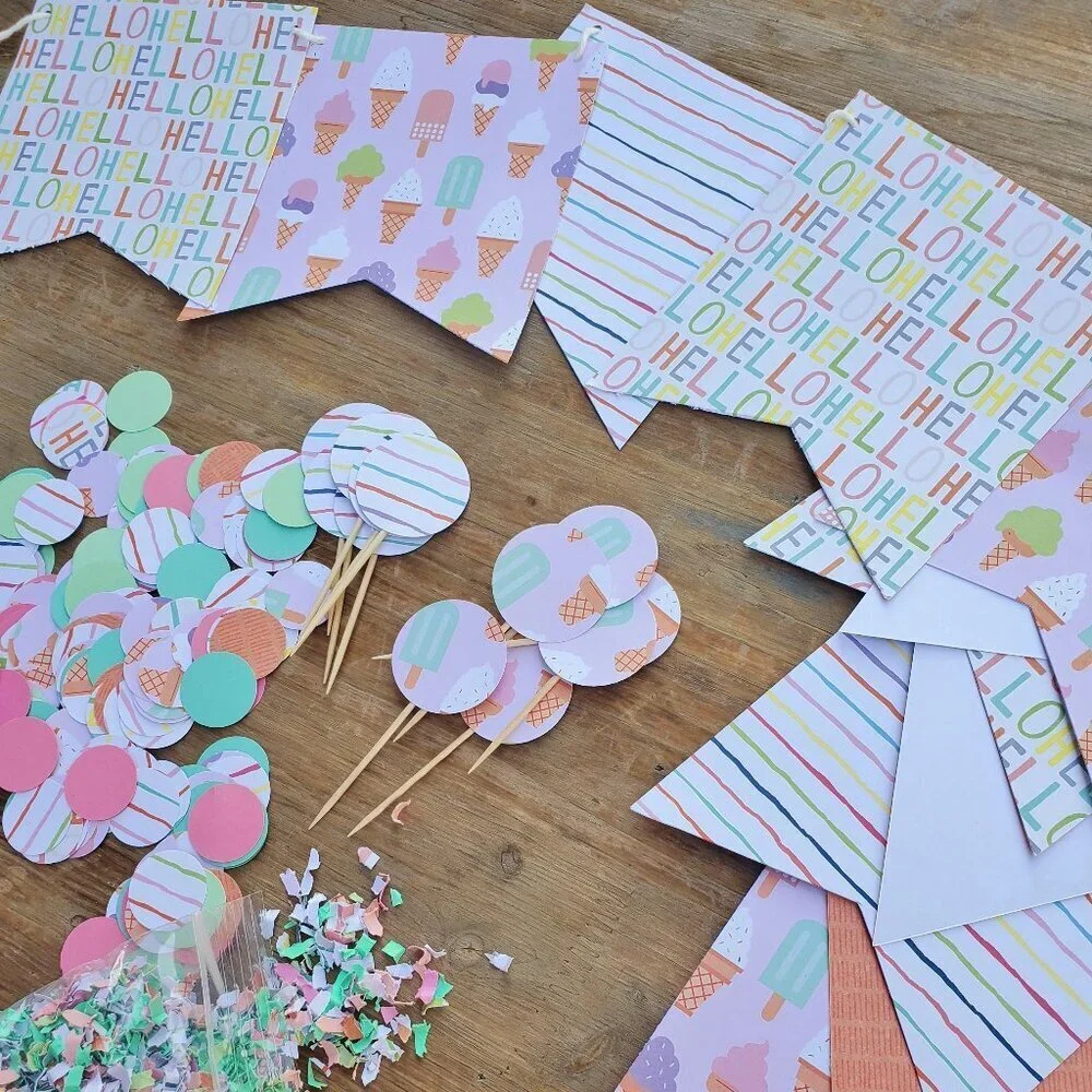 Sprinkle Baby Shower Banner | Sprinkle Party Decorations, Ice Cream Birthday